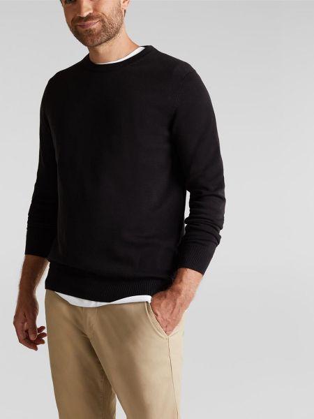 Jersey de algodón de tela jersey Esprit negro