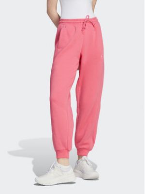 Pantalon de sport en polaire large Adidas rose