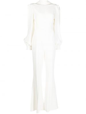 Ολόσωμη φόρμα από κρεπ Elie Saab λευκό