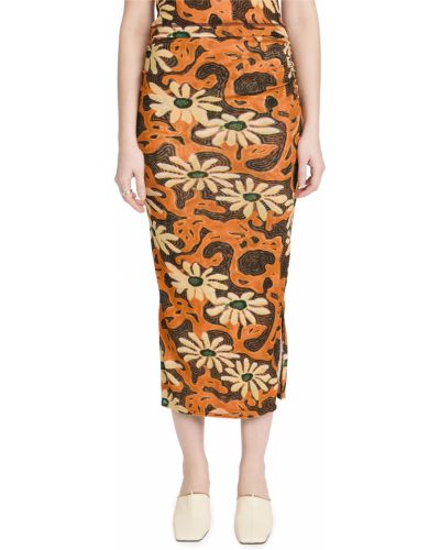 Midi sukně Nanushka, oranžová