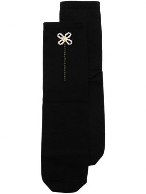 Κάλτσες με χάντρες Simone Rocha μαύρο
