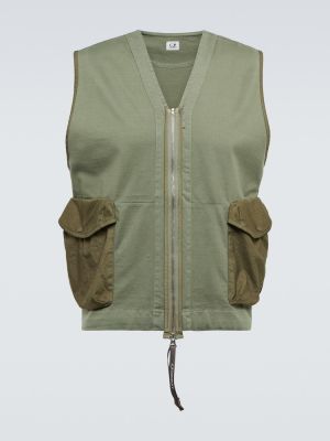 Chaleco de algodón de tela jersey C.p. Company verde