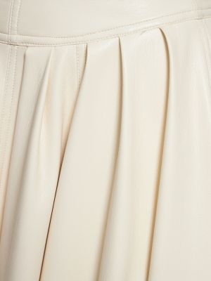 Plisovaná kožená sukňa z ekologickej kože Philosophy Di Lorenzo Serafini biela
