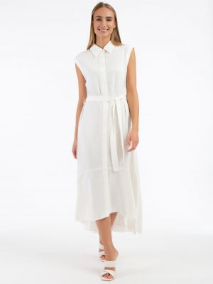 Памучна рокля тип риза Risa бяло