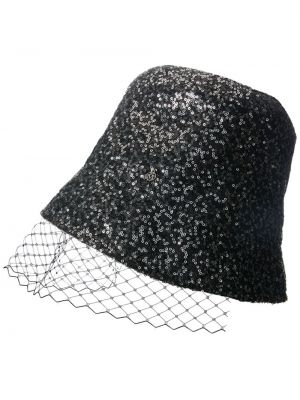 Kepurė su blizgučiais Maison Michel juoda