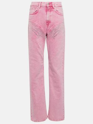 Křišťálové džíny relaxed fit Y/project růžové