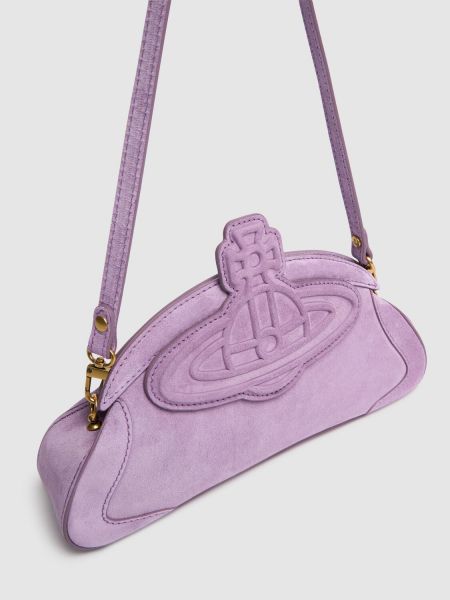 Bolso clutch de ante de ámbar Vivienne Westwood violeta