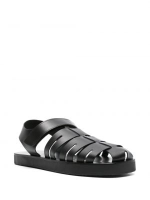 Leder sandale ohne absatz Ancient Greek Sandals schwarz