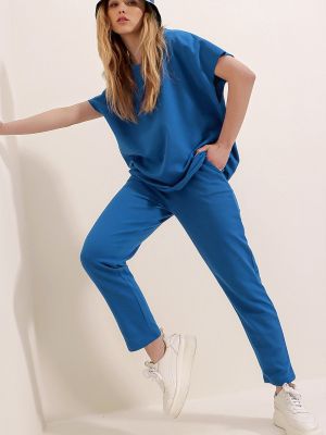 Melegítő szett Trend Alaçatı Stili kék