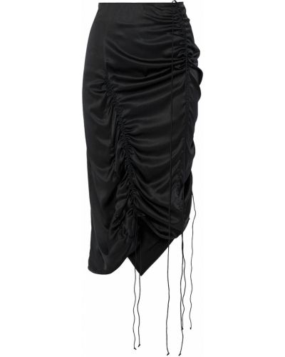 Saténové midi sukně Helmut Lang