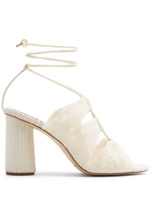 Sandali plissettati Loeffler Randall bianco