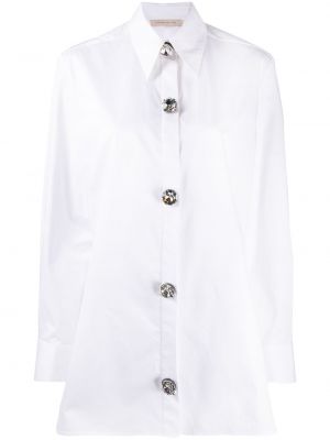 Camisa de cristal Christopher Kane blanco