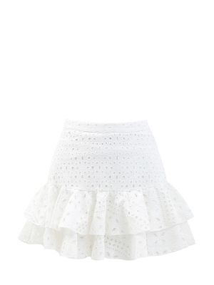 Кружевная юбка Natalie с многослойным подолом Charo Ruiz Ibiza - Белый