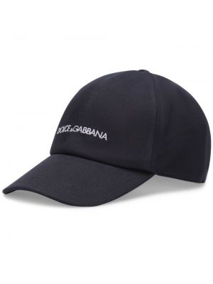 Haftowana czapka z daszkiem bawełniana Dolce And Gabbana