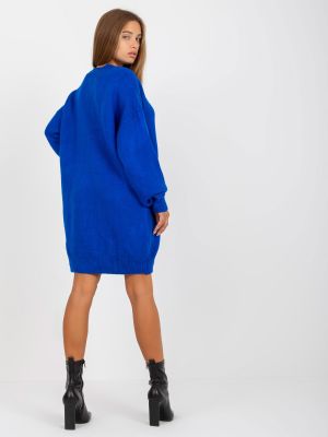 Rochie tricotate oversize Fashionhunters albastru