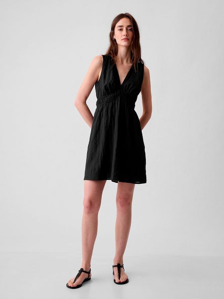 Mini vestido sin mangas con estampado Gap negro