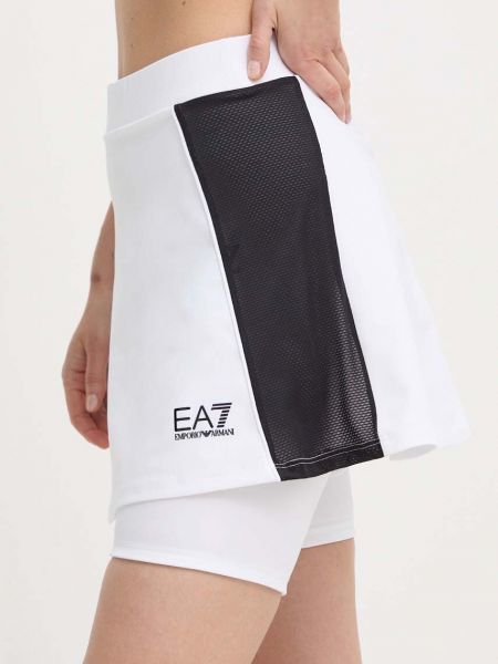 Mini spódniczka sportowa Ea7 Emporio Armani biała