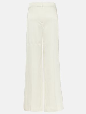 Satynowe proste spodnie Veronica Beard białe