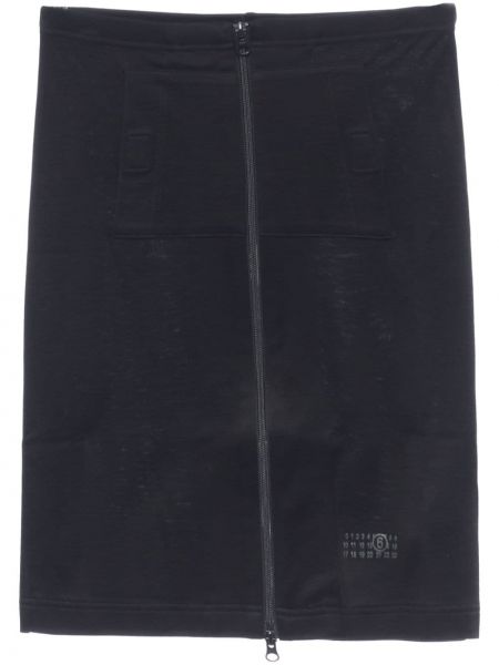 Suknja s patentnim zatvaračem Mm6 Maison Margiela crna