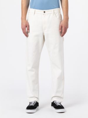 Памучни карго панталони Dickies бяло