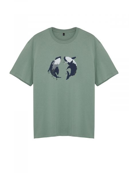 Pamučna majica s printom s životinjskim uzorkom Trendyol