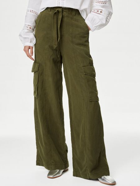 Kalhoty Marks & Spencer zelené
