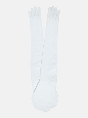 Δερμάτινα γάντια Jil Sander λευκό