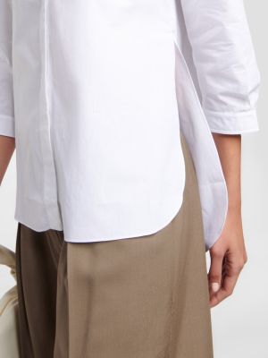 Oversize памучна риза Patou бяло