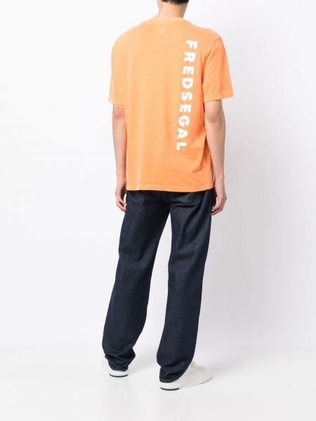 T-shirt à imprimé Fred Segal orange