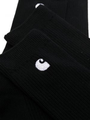 Bavlněné ponožky s výšivkou Carhartt Wip černé
