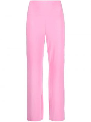 Rovné kalhoty Norma Kamali růžové
