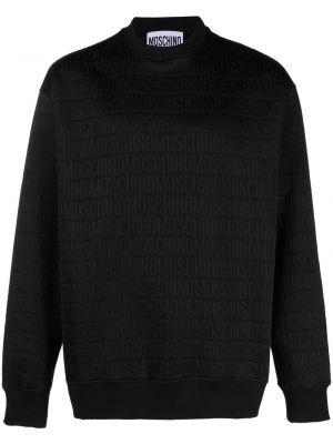 Жакардов пуловер Moschino черно