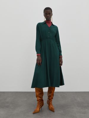 Košeľové šaty Edited zelená