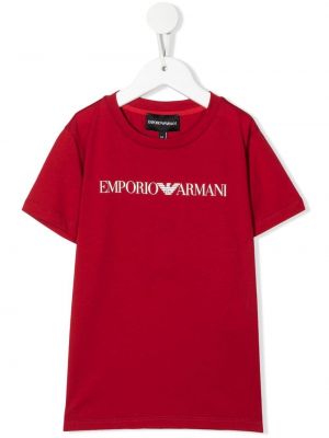 T-shirt för tjejer Emporio Armani Kids röd