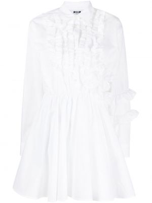 Sukienka z falbankami Msgm biała