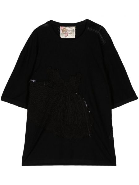 Βαμβακερή μπλούζα By Walid μαύρο
