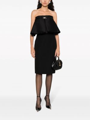 Vlněné midi sukně Versace černé