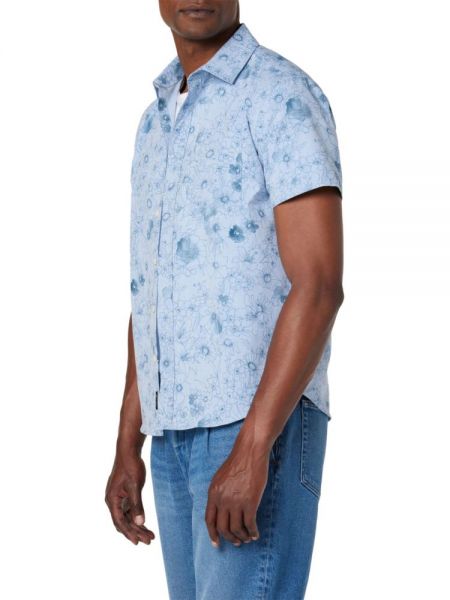 Джинсовая рубашка на пуговицах в цветочек с принтом Joe's Jeans