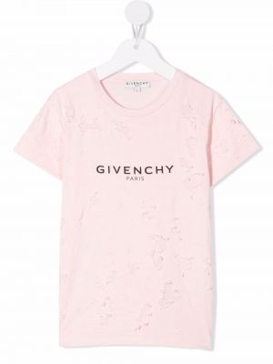 Trykt t-skjorte for jenter Givenchy Kids rosa