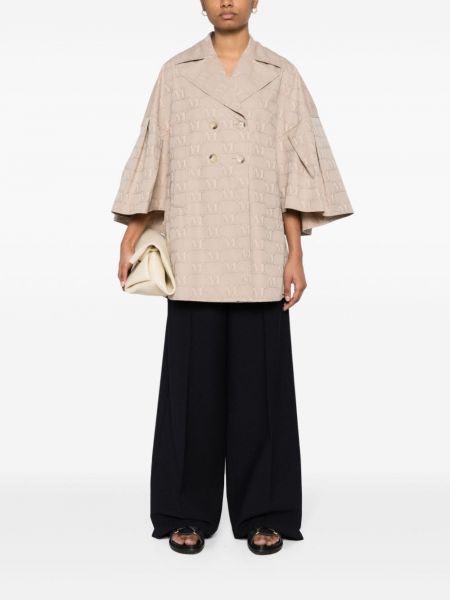 Kalhoty relaxed fit Max Mara modré