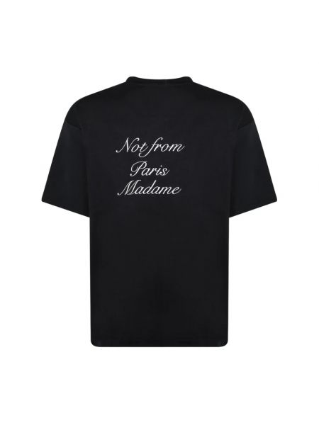 T-shirt mit stickerei Drôle De Monsieur schwarz