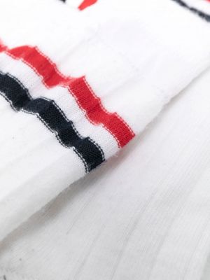 Chaussettes à rayures Thom Browne blanc