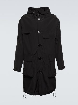 Παλτό με κουκούλα Dries Van Noten μαύρο