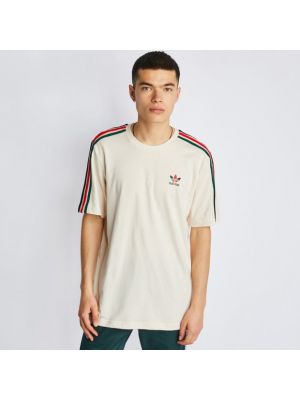 T-shirt a righe Adidas bianco