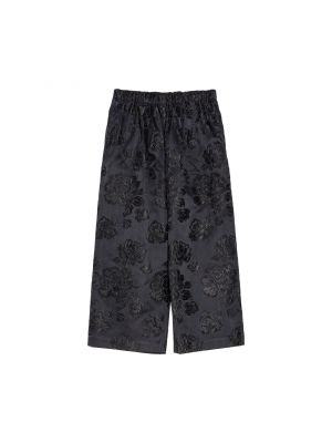 Жаккардовая юбка в цветочек Comme Des Garçons черная