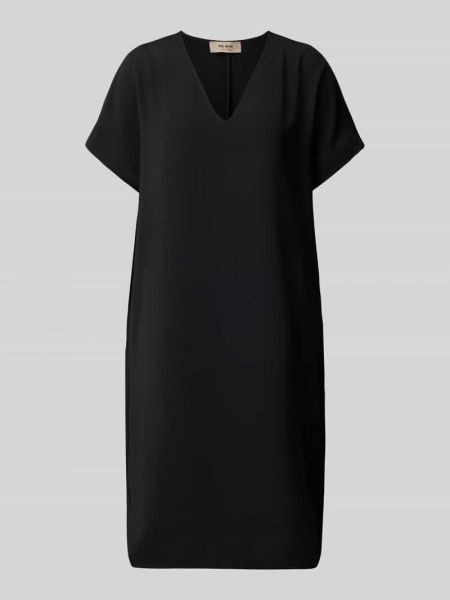 Sukienka midi z dekoltem w serek Mos Mosh czarna
