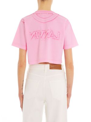Тениска с принт от джърси Lanvin розово