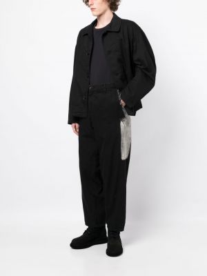Straight jeans aus baumwoll Yohji Yamamoto schwarz