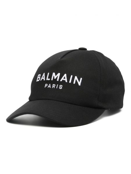 Casquette brodé en coton Balmain