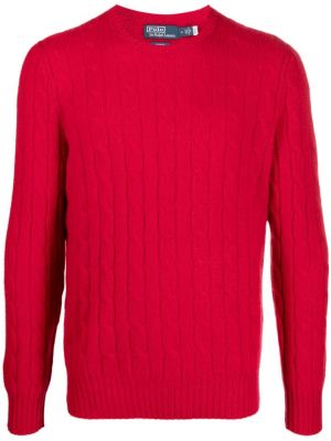 Pleten pulover z zadrgo iz kašmirja Polo Ralph Lauren